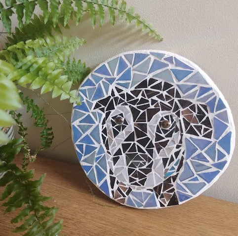 Commission of dog mosaic