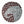 Circular mosaic wall art featuring a stylized elephant design. Crafted with glittery silver and reflective silver mirror glass pieces on a gold-dusted mahogany background, set on rustic wood.
