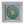 A square white-framed mosaic wall art piece featuring a stylized green frog made of colorful triangular glass-like segments on a light gray background.