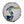 Circular mosaic wall art featuring a stylized heron design. Crafted with blue, green and aqua stained glass pieces on a striking white painted background, set on rustic wood.