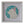 A square framed mosaic wall art piece depicting a stylized cat head in geometric triangular shapes. The artwork features teal blue, white, and pink sections, set within a light gray frame against a pale wall.