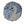 Circular mosaic wall art featuring a stylized swan design. Crafted with glittery white glass pieces on an iridescent blue background, set on rustic wood.