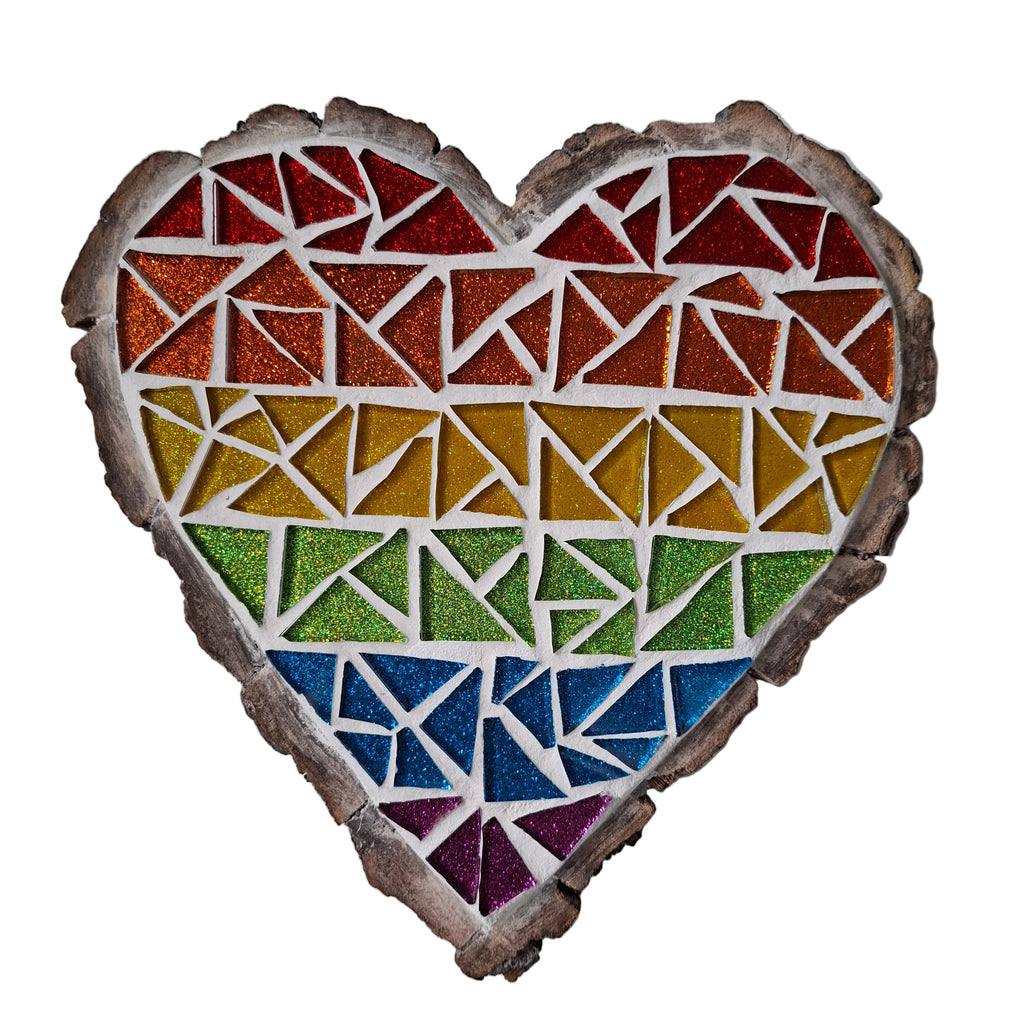 Rainbow Heart Mosaic