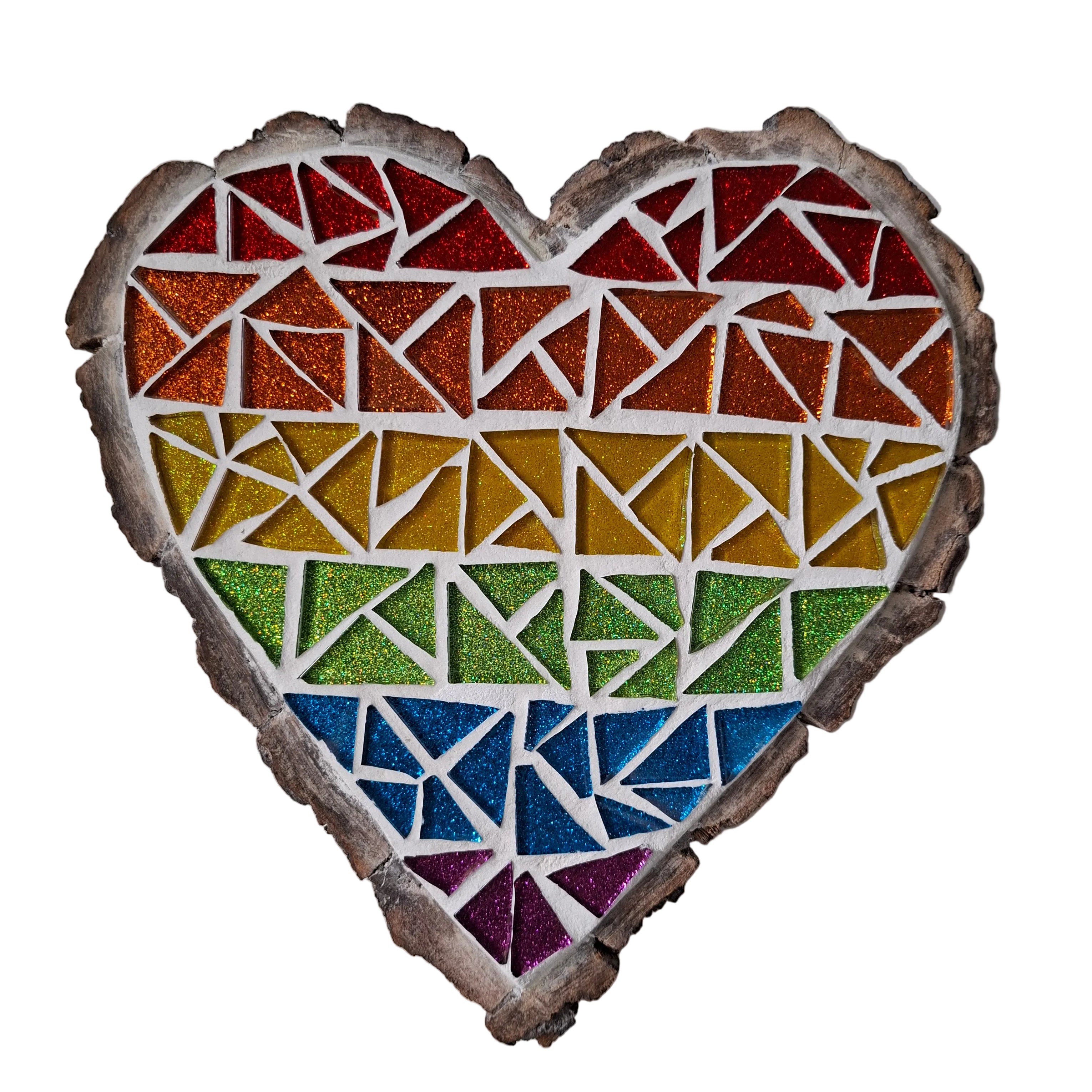 Rainbow Heart Mosaic