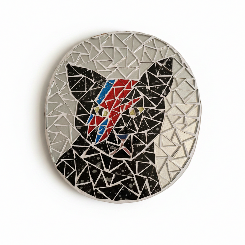 Bowie Black Cat Mosaic