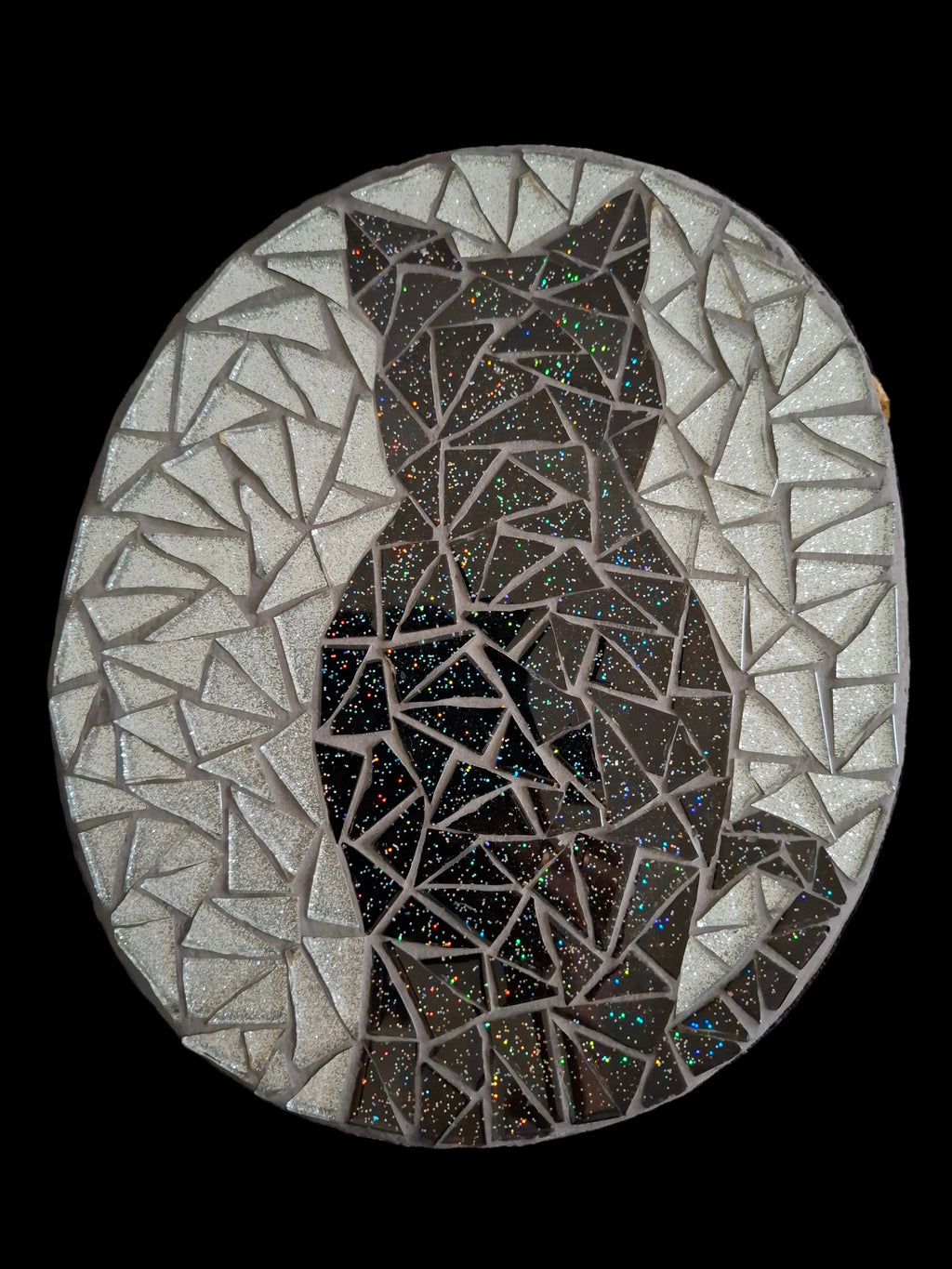 Black Cat Silhouette Mosaic