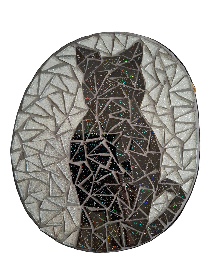 Black Cat Silhouette Mosaic