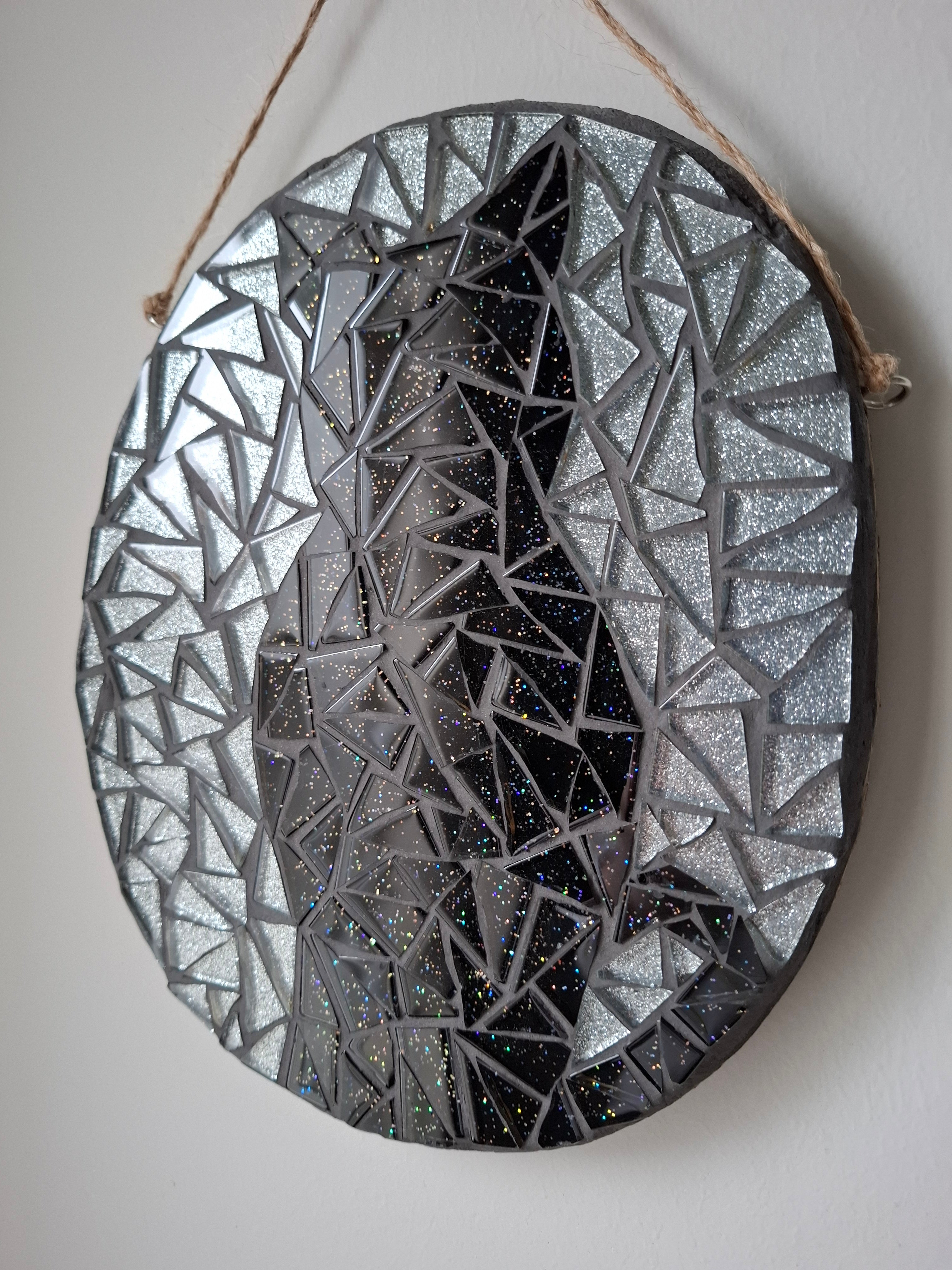 Black Cat Silhouette Mosaic