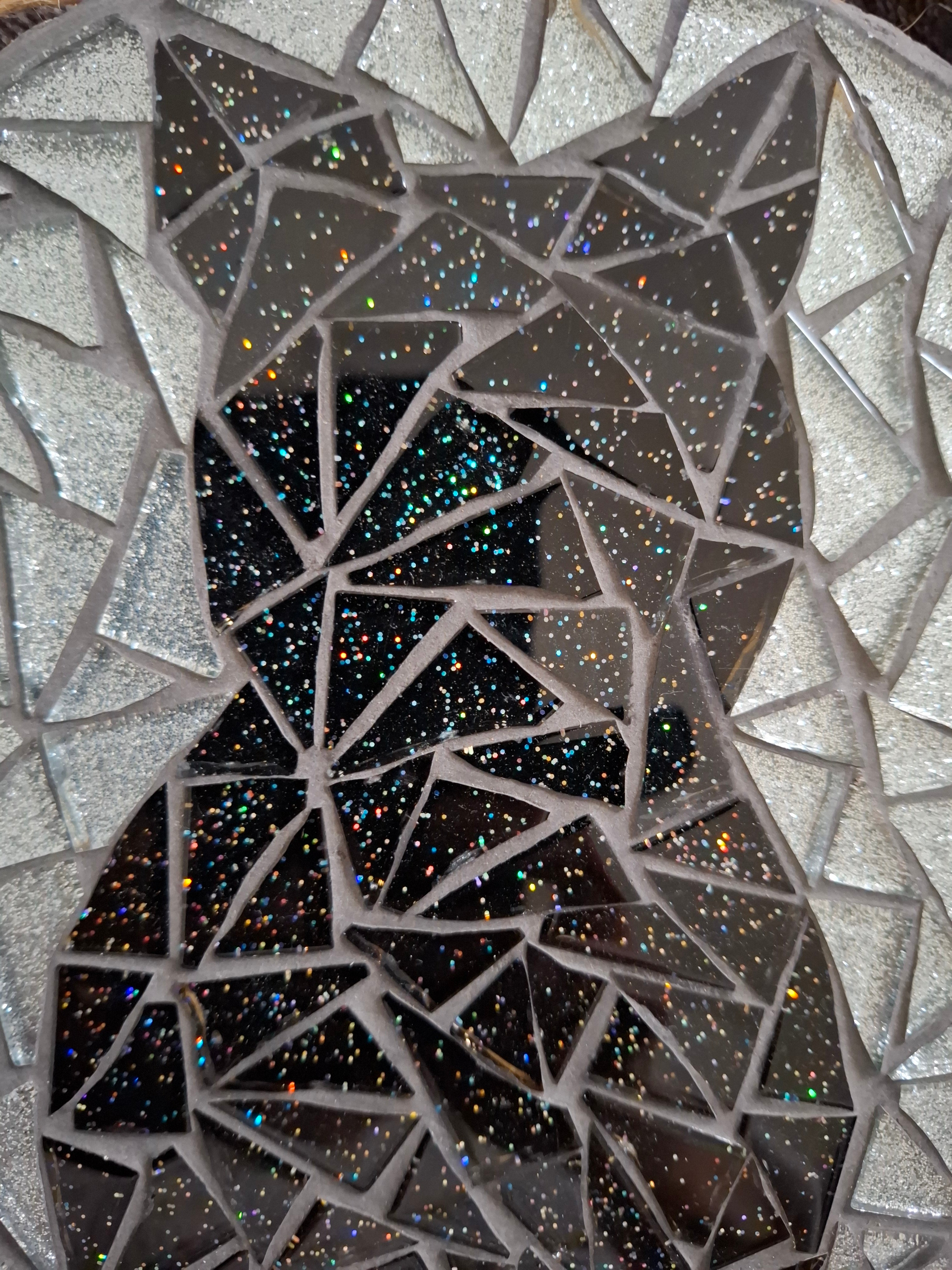 Black Cat Silhouette Mosaic